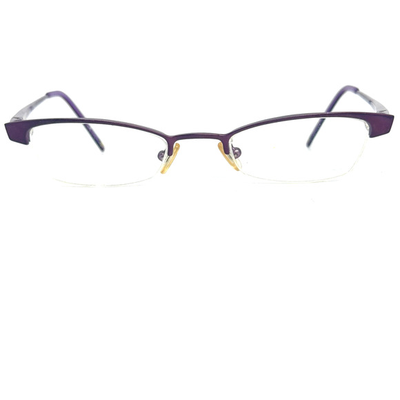 Nine West 327 07FH 47-20-130 Lavender Metal Half Rim Eyeglasses Frame H17139 - Picture 1 of 7